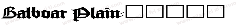 Balboat Plain字体转换